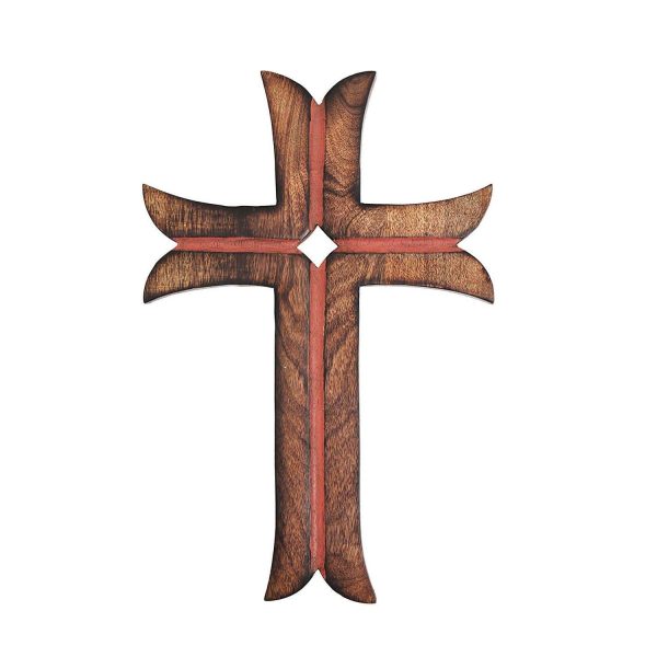 cruz hecha mano pared madera cruzada